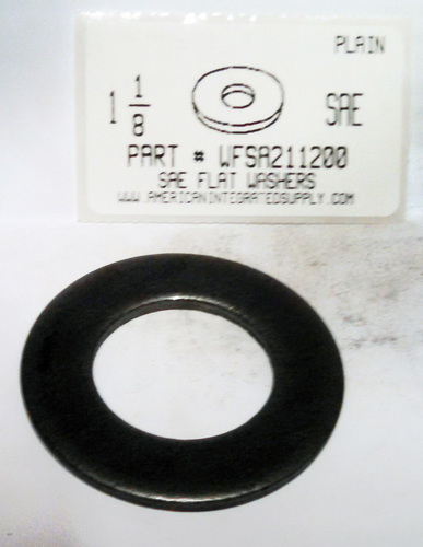 1-1/8 SAE FLAT WASHER STEEL PLAIN 2-1/4" OUTER DIAMETER