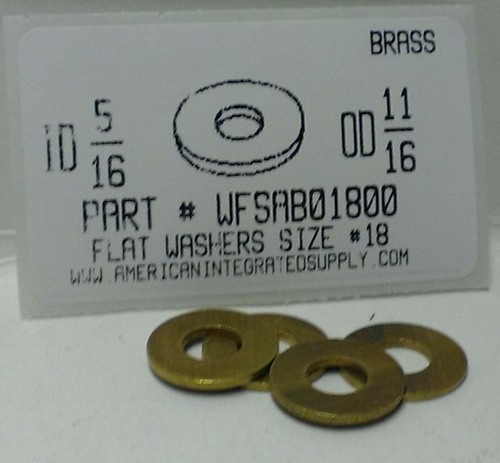 #18S FLAT WASHER BRASS .310X.687X.051