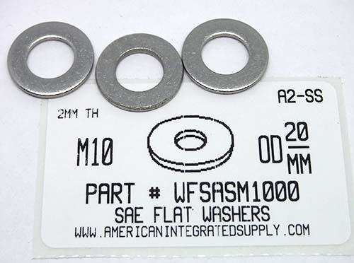 M10 FLAT WASHER A2 STAINLESS STEEL D125A 10.5MMX20MM 1.8-2.2MM TH