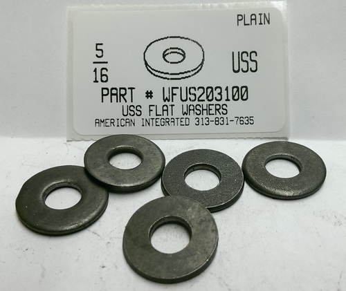 5/16 USS FLAT WASHER STEEL PLAIN 7/8" OUTER DIAMETER