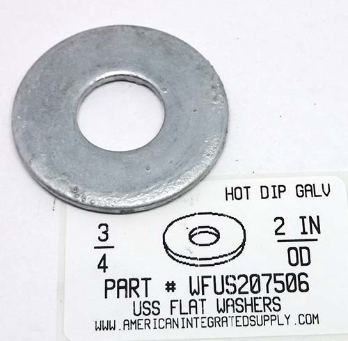 3/4 FLAT USS WASHER STEEL HOT DIP GALVANIZED