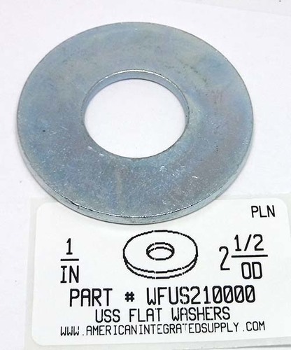 1 USS FLAT WASHER STEEL PLAIN 2-1/2" OUTER DIAMETER