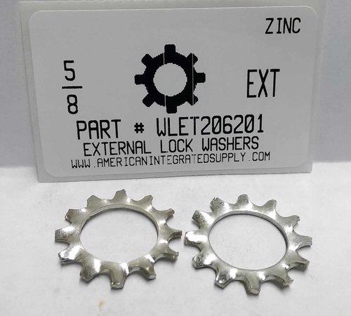 5/8 EXTERNAL TOOTH LOCKWASHER STEEL ZINC PLATED