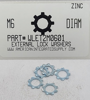 M6 EXTERNAL TOOTH LOCK WASHER STEEL ZINC D6797A