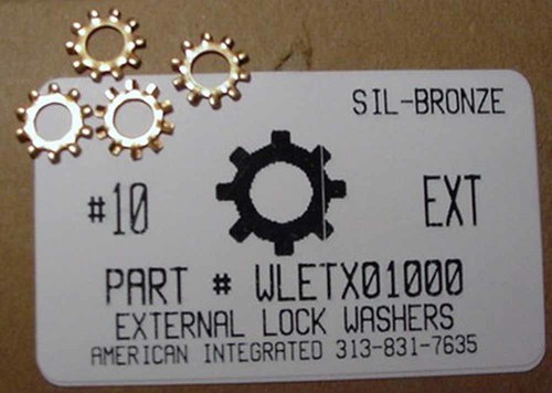 #10 EXTERNAL TOOTH LOCK WASHER PHOSPHOROUS-BRONZE