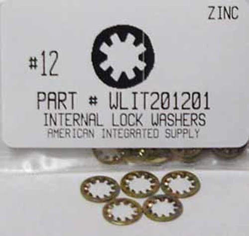 #12 INTERNAL TOOTH LOCK WASHER STEEL ZINC PLATED