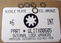 #6 INTERNAL TOOTH LOCK WASHER PHOSPHOROUS-BRONZE NICKEL PLATED (DISCONTINUED)