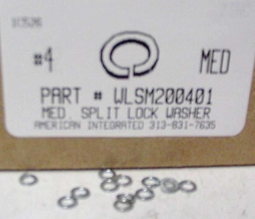 #4 SPLIT LOCK WASHER STEEL ZINC PLATED