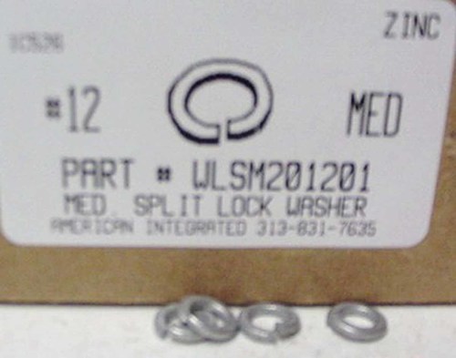 #12 SPLIT LOCK WASHER STEEL ZINC PLATED