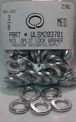 3/8 SPLIT LOCK WASHER STEEL ZINC PLATED