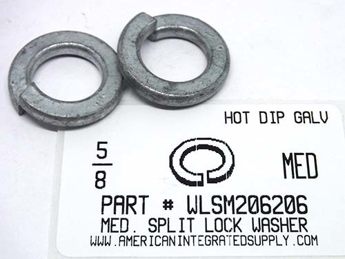 5/8 SPLIT LOCK WASHER STEEL HOT DIP GALVANIZED