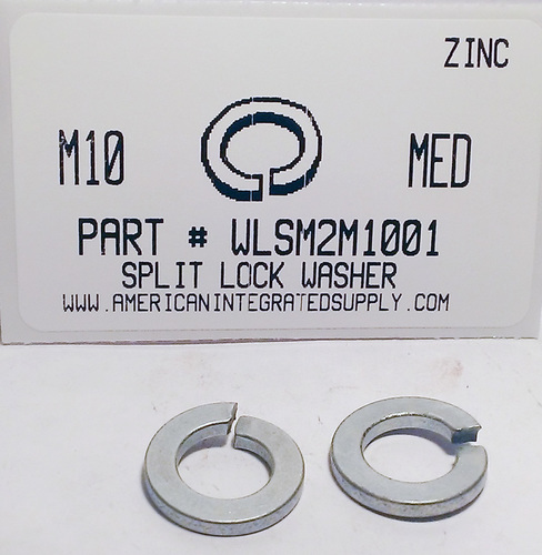 M10 SPLIT LOCK WASHER STEEL ZINC D127B