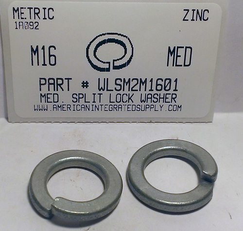 M16 SPLIT LOCK WASHER STEEL ZINC D127B