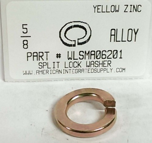 5/8 ALLOY SPLITLOCK WASHER STEEL YELLOW ZINC PLATED