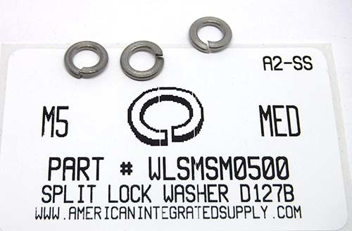 M5 SPLIT LOCK WASHER A2 STAINLESS STEEL D127B