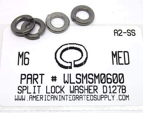 M6 SPLIT LOCK WASHER A2 STAINLESS STEEL D127B