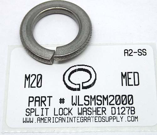 M20 SPLIT LOCK WASHER A2 STAINLESS STEEL D127B