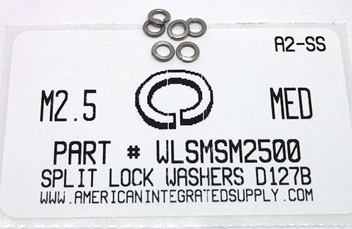 M2.5 SPLIT LOCK WASHER A2 STAINLESS STEEL D127