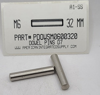 M6X32MM DOWEL PIN A1 STAINLESS STEEL D7