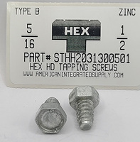 5/16X1/2 HEX HEAD TAPPING SCREW B TYPE ZINC PLATED